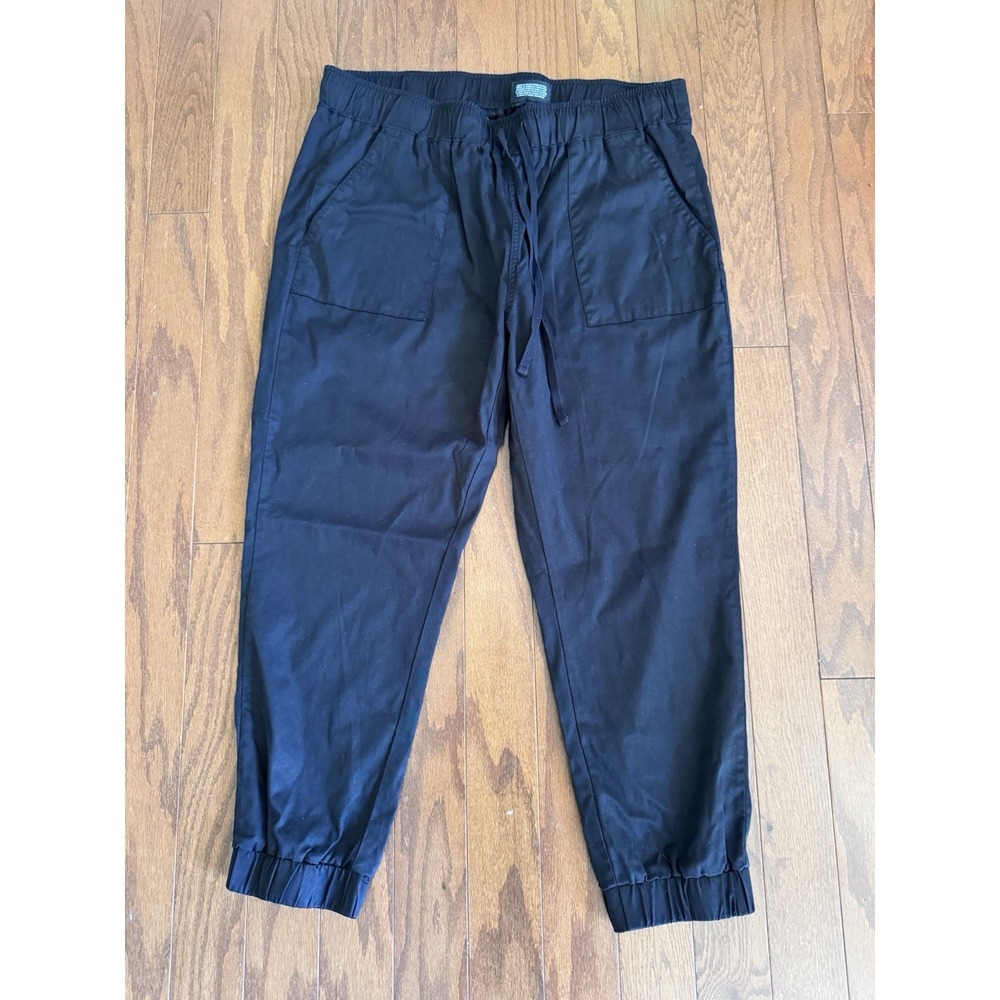 Buffalo David Bitton Women's L Black Jogger Pants Tencel Lyocell Casual Soft